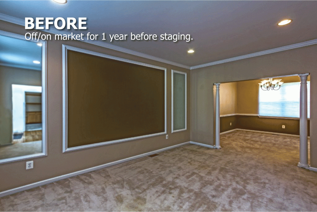Before Staging on/off market 1 year